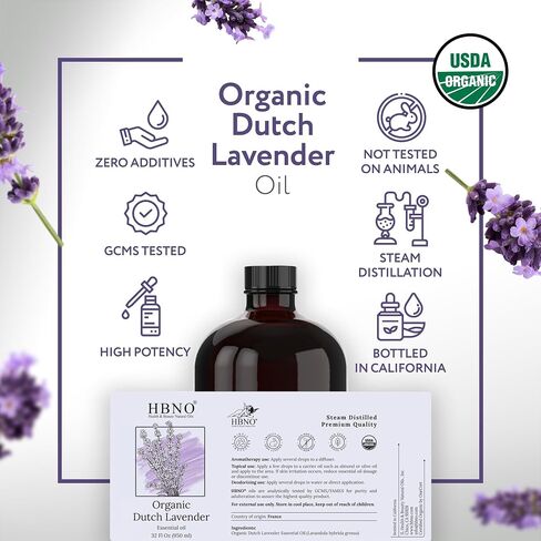 HBNO Organic Orange Essential Oil - Huge 4 oz (120ml) Value Size - USDA Certified Organic Orange Essential Oil, Cold Pressed for Aromatherapy, Soap Making, DIY, Diffuser in Saudi Arabia