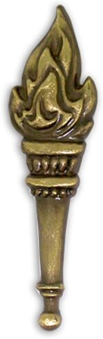PinMart Antique Gold 3D Torch Knowledge Leadership Lapel Pin in Kuwait