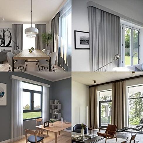 ستارة ZSHINE أربعة في واحد مع لوحة زخرفية ذات قضبان مزدوجة وأحزمة إضاءة ذكية اختيارية للسقف، طول مخصص لغرفة المعيشة وغرفة النوم وغرفة المطبخ in Kuwait