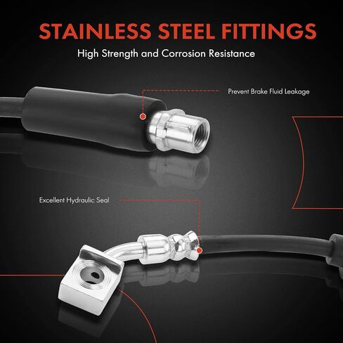 A-Premium Front Passenger Brake Hydraulic Hose Compatible with Cadillac Models - XTS 2013-2019, With Heavy Duty Brakes in Saudi Arabia