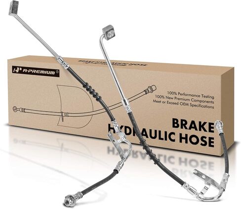 A-Premium Front Driver and Passenger Brake Hydraulic Hose Compatible with Select Dodge Models - Dakota 1991 1992 1993 1994 1995 1996 4WD - Replace# 52006134(Pack of 2) in Saudi Arabia