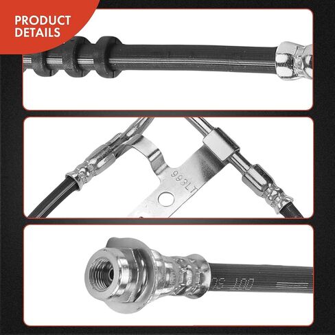 A-Premium Front Driver and Passenger Brake Hydraulic Hose Compatible with Select Dodge Models - Dakota 1991 1992 1993 1994 1995 1996 4WD - Replace# 52006134(Pack of 2) in Saudi Arabia