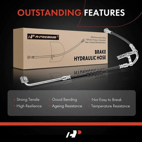 A-Premium Front Driver and Passenger Brake Hydraulic Hose Compatible with Select Dodge Models - Dakota 1991 1992 1993 1994 1995 1996 4WD - Replace# 52006134(Pack of 2) in Saudi Arabia