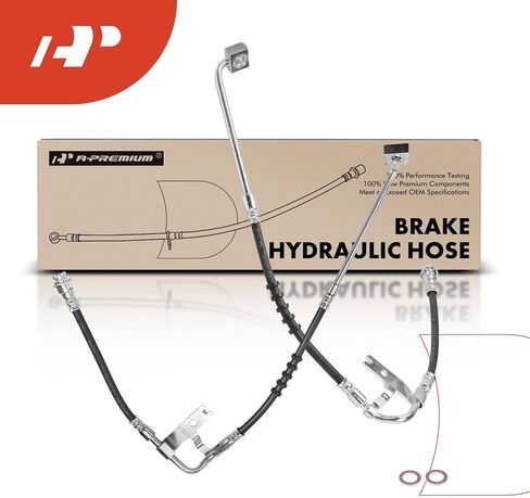 A-Premium Front Driver and Passenger Brake Hydraulic Hose Compatible with Select Dodge Models - Dakota 1991 1992 1993 1994 1995 1996 4WD - Replace# 52006134(Pack of 2) in Saudi Arabia