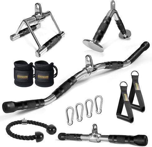 مجموعة ملحقات LAT المنسدلة، ملحقات آلة الكابلات مع شريط منسدل مجعد، تناسب معظم آلات الصالة الرياضية، مصنوعة من الفولاذ الصلب عالي التحمل in Kuwait