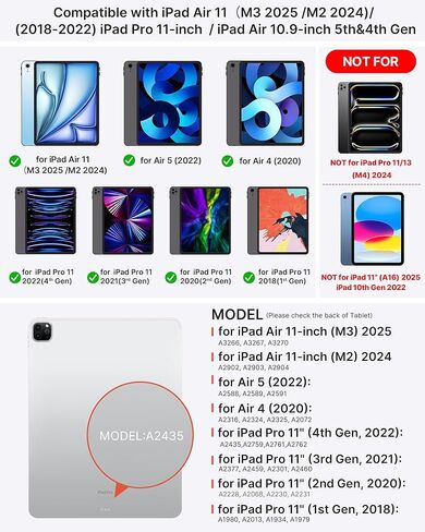 طبقة لوحة مفاتيح Typecase لـ 2024 M4 iPad Pro 13 ، لوحة المفاتيح السحرية مع الإضاءة الخلفية 11 لونًا ، وحالة لوحة المفاتيح مع حامل قلم رصاص ، ولوحة تتبع في بوليت ، وموقف مغناطيسي سهلة ، والأرجواني in Kuwait