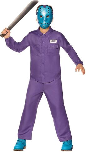 Spirit Halloween Friday the 13th: The Game Kids Retro Jason Jumpsuit Costume in Saudi Arabia