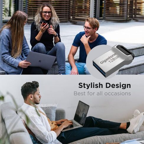 GIGASTONE Z70 128 GB USB 3.2 Gen1, Reliable for PC and Mac, Waterproof Metal, Mini and Robust, USB 2.0/3.0 Compatible in Kuwait