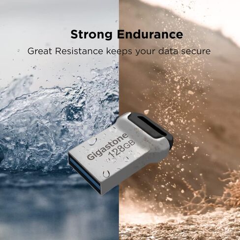 GIGASTONE Z70 128 GB USB 3.2 Gen1, Reliable for PC and Mac, Waterproof Metal, Mini and Robust, USB 2.0/3.0 Compatible in Kuwait