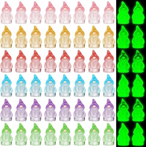 120 Pcs Mini Resin Luminous Gnomes Bulk Tiny Fairy Resin Statues Glow in The Dark Small Gnomes Miniature Figurines for Landscape Outdoor Patio Yard Lawn Plant Pots Fairy Decor (Classic) in Saudi Arabia