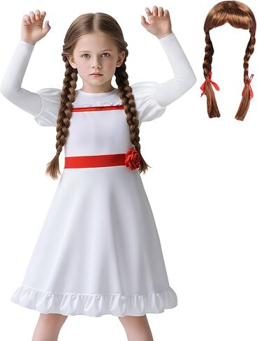 Girls Wihte Dress for Halloween Classic Outfit Kids Scary Dresses in Kuwait