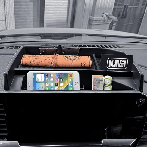 Center Console Dashboard Organizer Compatible with 2022-2025 Chevy Silverado/GMC Sierra 1500, (24-25) 2500HD/3500HD Accessories Dash Storage Box Insert Tray Behind 13.4-in Screen, Black in Saudi Arabia
