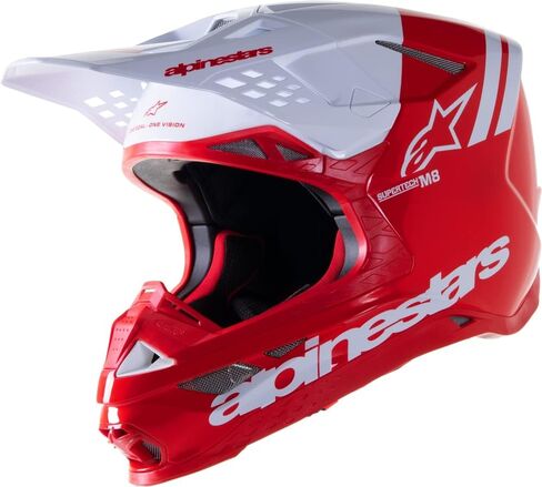 Alpinestars 8301523-3012-MD: S-M8 راديوم 2 خوذة أحمر ساطع/أبيض Md in Saudi Arabia