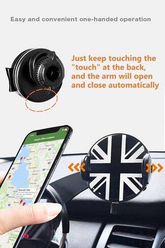 Persevere BMW Mini Cooper Car Phone Holder for F65, F66, J01, J05, F01 Models, Rotated 360°, Freely Adjustable Angle, Solid Clip Portable Holder, for Round Center Control Display (Manual Left Side) in Saudi Arabia