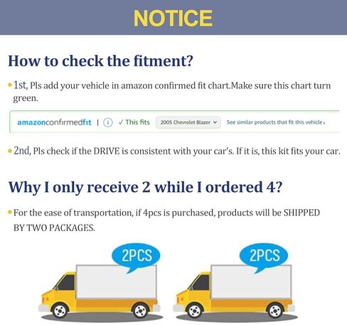 Rear Shock Absorber Kit fit for 2WD 2000-2006 Toyota Tundra in Kuwait