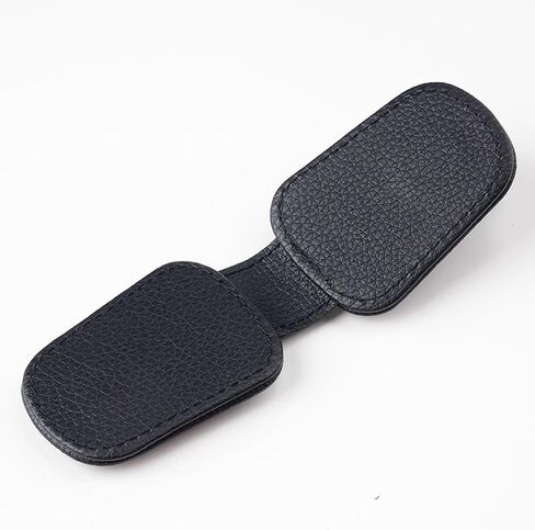 2 Packs Sunglass Holder for Car Magnetic Leather Sunglass Clip Universal Eyeglass Holder Car Visor Accessories Black in Saudi Arabia