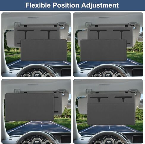 NAZZO Sun Visor Extender for Car, Visor Sunshade Sun Blocker for Driver or Front Seat Passenger, Removable Extender, Safe Driving, Universal for Car, SUV, Black in Kuwait