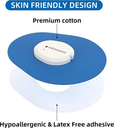 Adhesive Patches Pre-Cut for Dexcom G7, 40 Pack Waterproof Over Patches for Kids and Seniors 10 Days Long Stay CGM Tape in Saudi Arabia