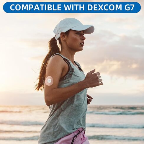 Adhesive Patches Pre-Cut for Dexcom G7, 40 Pack Waterproof Over Patches for Kids and Seniors 10 Days Long Stay CGM Tape in Saudi Arabia