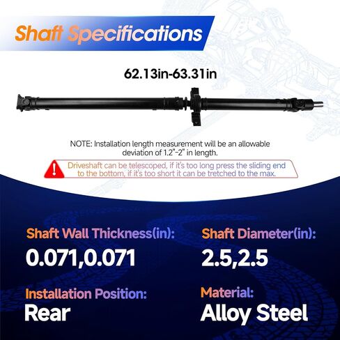 936-956 Rear Complete Drive Shaft Assembly [Automatic Transmission 4-Speed] Fit for Subaru 2005-2009 Legacy 2.5L| 2008-2009 Legacy 2.0L| 2008-2009 Legacy 3.0L, OE 27111AG01A, 27111AG05A in Saudi Arabia