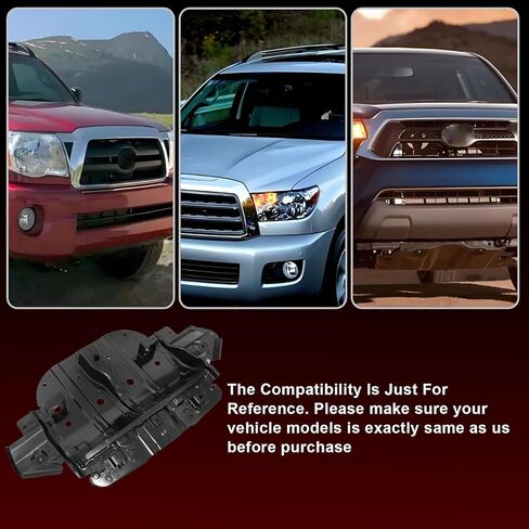 FZJDSD Black Front Engine Skid Plate Under Guard 514100C010 Compatible with Toyota Tundra Sequoia 5.7L V8 2007-2022 in Saudi Arabia