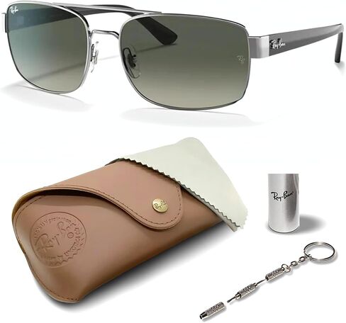 Ray-Ban RB3687 Square-Round Shaped Sunglasses for Men & Women with Official RAYBAN Eyewear Kit in Saudi Arabia