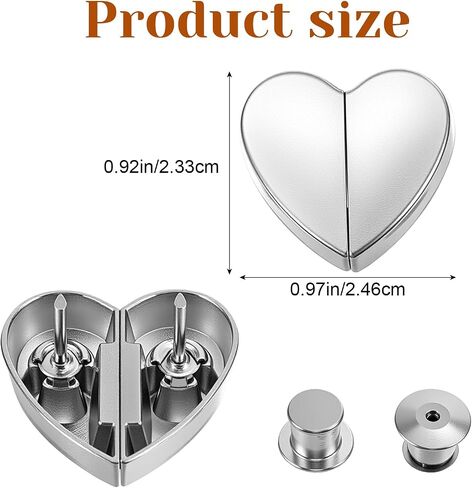 8 Pairs Heart-Shaped Magnetic Curtain Closure Shaped Drapery Magnetic Curtain Holder Clip Decorative Detachable Buckle Double Sided Magnets for Closed Prevent Light Leaking Bedroom in Saudi Arabia
