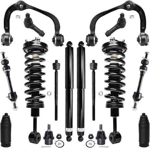 Detroit Axle - Front End 16pc Suspension Kit for 2005-2008 Ford F-150 Lincoln Mark LT, Upper Control Arms Lower Ball Joints Struts Tie Rods Sway Bars Rear Shock Absorbers Boots 2006 2007 Replacement in Saudi Arabia