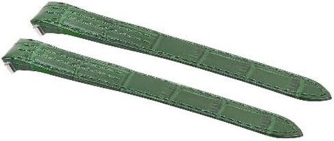 Ewatchparts 15MM LEATHER WATCH STRAP BAND LADY COMPATIBLE WITH CARTIER ROADSTER 2675 2723 QUICK RE GREEN in Saudi Arabia