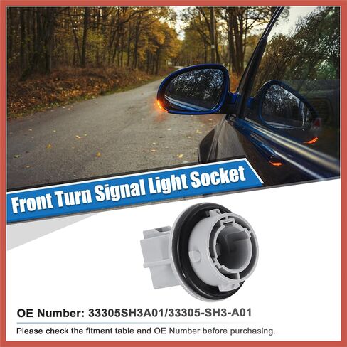 ACROPIX 2pcs No.33305SH3A01/33305-SH3-A01 Front Turn Signal Light Socket for Acura Integra 1988-1993 for Acura NSX 1997-2005 for Acura RL 1996-1998 Car Parts in Saudi Arabia