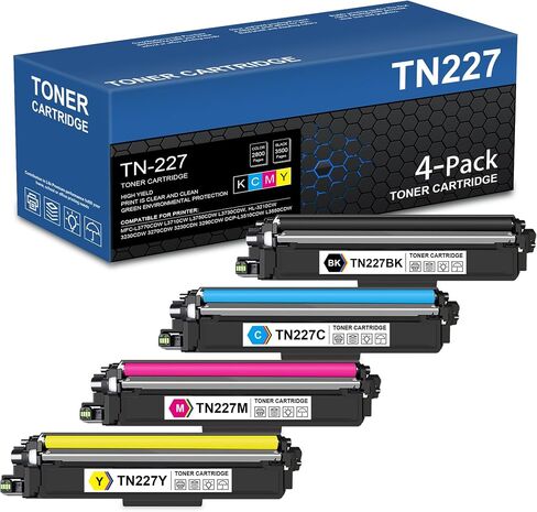 TN227 Black High Yield Toner Cartridge Replacement for Brother TN-227BK TN227BK TN223BK TN 223BK for MFC-L3770CDW MFC-L3710CW MFC-L3750CDW HL-3290CDW HL-3210CW HL-3230CDW Printer TN2272PK in Saudi Arabia