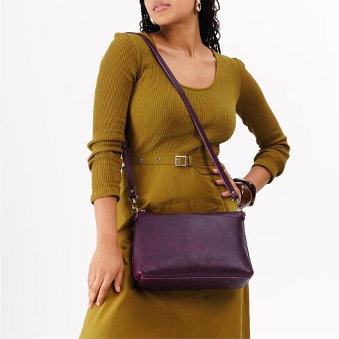 Portland Leather Goods Poppy Purse – Leather Handbag w/Removable Crossbody Strap – Handmade from the Finest Full-Grain Hides in Kuwait