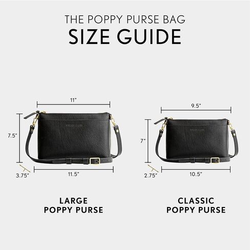 Portland Leather Goods Poppy Purse – Leather Handbag w/Removable Crossbody Strap – Handmade from the Finest Full-Grain Hides in Kuwait