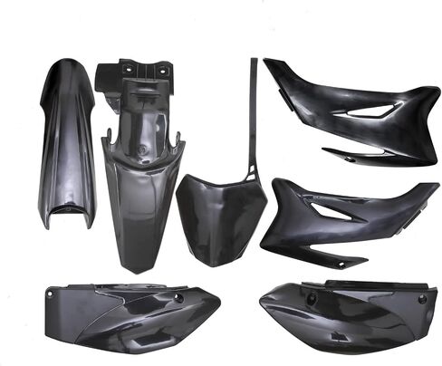 طقم انسيابية بلاستيكية كاملة مع مقعد طويل لدراجات Yamaha TTR 110، TTR110E، SSR140، SSR170، SDG | هيكل دراجة نارية من بلاستيك ABS المتين للطرق الوعرة (أبيض) in Kuwait