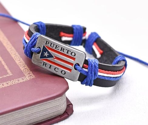 2-Piece Different Style Handmade Adjustable Puerto Rico Decorative Colorful Bracelet Suitable for Men and Women in Saudi Arabia
