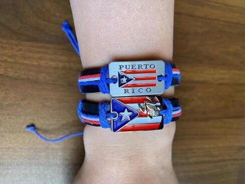 2-Piece Different Style Handmade Adjustable Puerto Rico Decorative Colorful Bracelet Suitable for Men and Women in Saudi Arabia