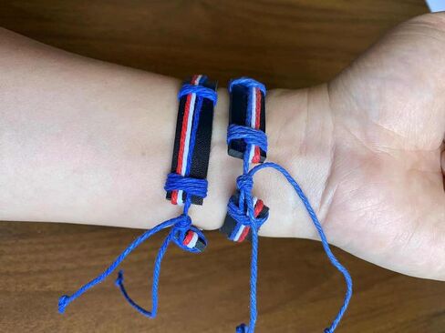 2-Piece Different Style Handmade Adjustable Puerto Rico Decorative Colorful Bracelet Suitable for Men and Women in Saudi Arabia