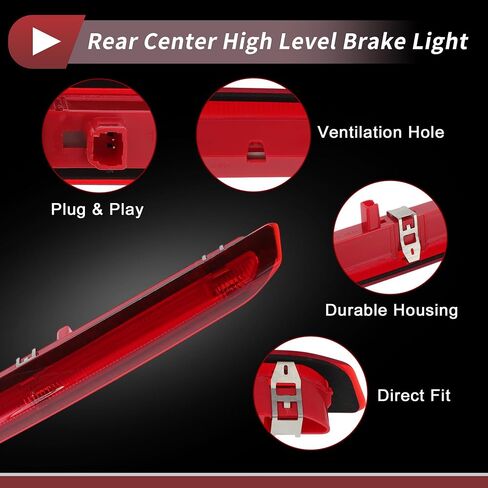 LED Third Brake Light for Ford Escape 2013-2019 No.CJ5Z13A613B/CJ5413A601AD Red 3rd High Mounted Stop Lamp Rear Center High Level Brake Light No.CJ5Z-13A613-A/CJ5413A601AC in Saudi Arabia