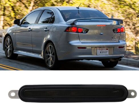 مصباح خلفي لإيقاف الفرامل الثالث عالي الارتفاع متوافق مع Mitsubishi Lancer EVO EX 2008-2016 (عدسة شفافة) in Saudi Arabia