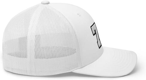 Team Number 77 Embroidered Trucker Hat Curved Bill Mid Crown Adjustable Baseball Cap in Saudi Arabia