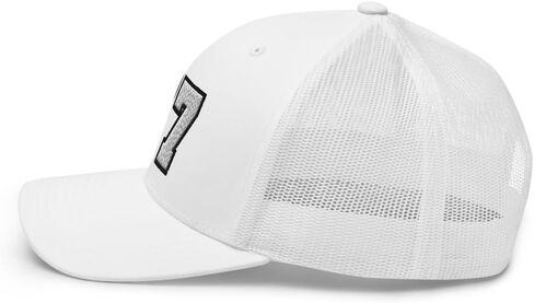 Team Number 77 Embroidered Trucker Hat Curved Bill Mid Crown Adjustable Baseball Cap in Saudi Arabia