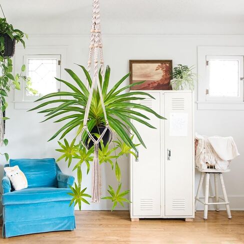Fake Grass Plant in Pot Artificial Spider Plants 12 Inch Faux Chlorophytum Comosum Potted Plants for Home Office Table Shelf Kitchen Bathroom Bedroom Decor in Saudi Arabia