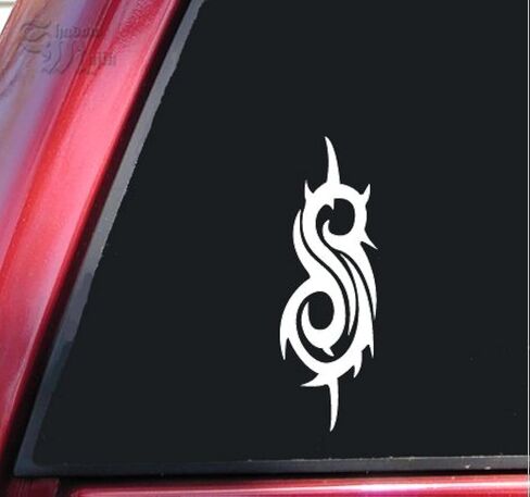 ملصق لاصق من الفينيل من ShadowMajik Slipknot (6 بوصة × 2 بوصة، أبيض) in Saudi Arabia