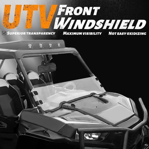 HECASA نصف الزجاج الأمامي متوافق مع 2014-2021 Polaris RZR XP 1000/ 4 1000/ S 1000/ TURBO/ 4 TURBO/ RZR 900/4 900 /S 900 /XC 900 الزجاج الأمامي شفاف in Saudi Arabia