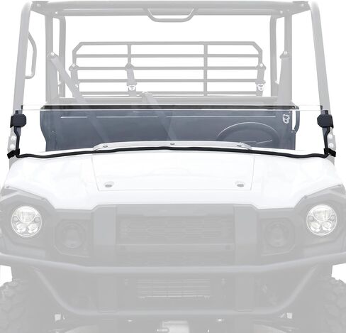 Front Half Windshield for Kawasaki Mule Pro, Lightly Durable PC Dustproof Scratch Resistant Clear Half Windscreen for Kawasaki Mule Pro FXT DXT DX FX 2015-2023 Accessories in Saudi Arabia