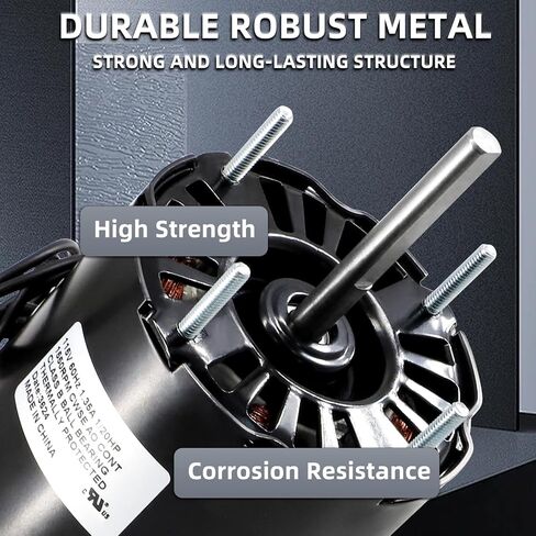 Fasco D1092، 7184-0156، 1468-3069 RV محرك منفاخ الهواء المكثف مع استبدال مكثف لمحرك مروحة التيار المتردد Coleman Mach RV، 1/3 HP، 115 فولت، 1675 دورة في الدقيقة تحل محل مروحة المحرك Broad-Ocean Y6L457D01L. in Kuwait