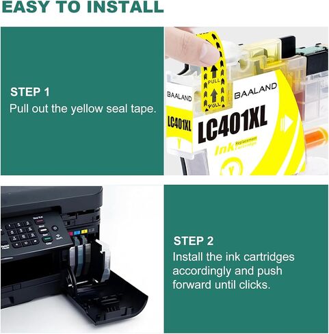 LC401XL Black MFC-J1010DW Ink Cartridges Replace for Brother Printer LC401 Ink LC401XLBK (2.5 x LC401BK Standard Page Yield) High Yield 3-Pack for Brother MFC-J1010DW MFC-J1012DW MFC-J1170DW in Kuwait