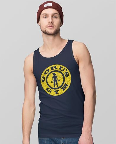 Goku's Gym Anime Lover Vintage Print Tank Top for Men in Kuwait