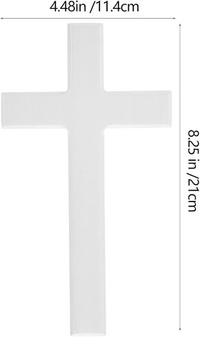 Amosfun Wooden Wall Cross - 8.26 Inch Hanging Cross for Home Easter Day Decor, Church Ornament, Easy to Install in Saudi Arabia
