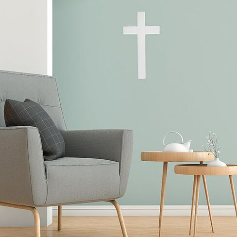 Amosfun Wooden Wall Cross - 8.26 Inch Hanging Cross for Home Easter Day Decor, Church Ornament, Easy to Install in Saudi Arabia